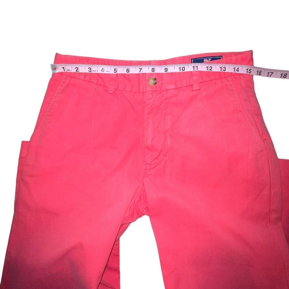 VINEYARD VINES Varsity Red Garment Dyed Slim Fit Breaker Cotton Pants Size 30x32 - Picture 4 of 10